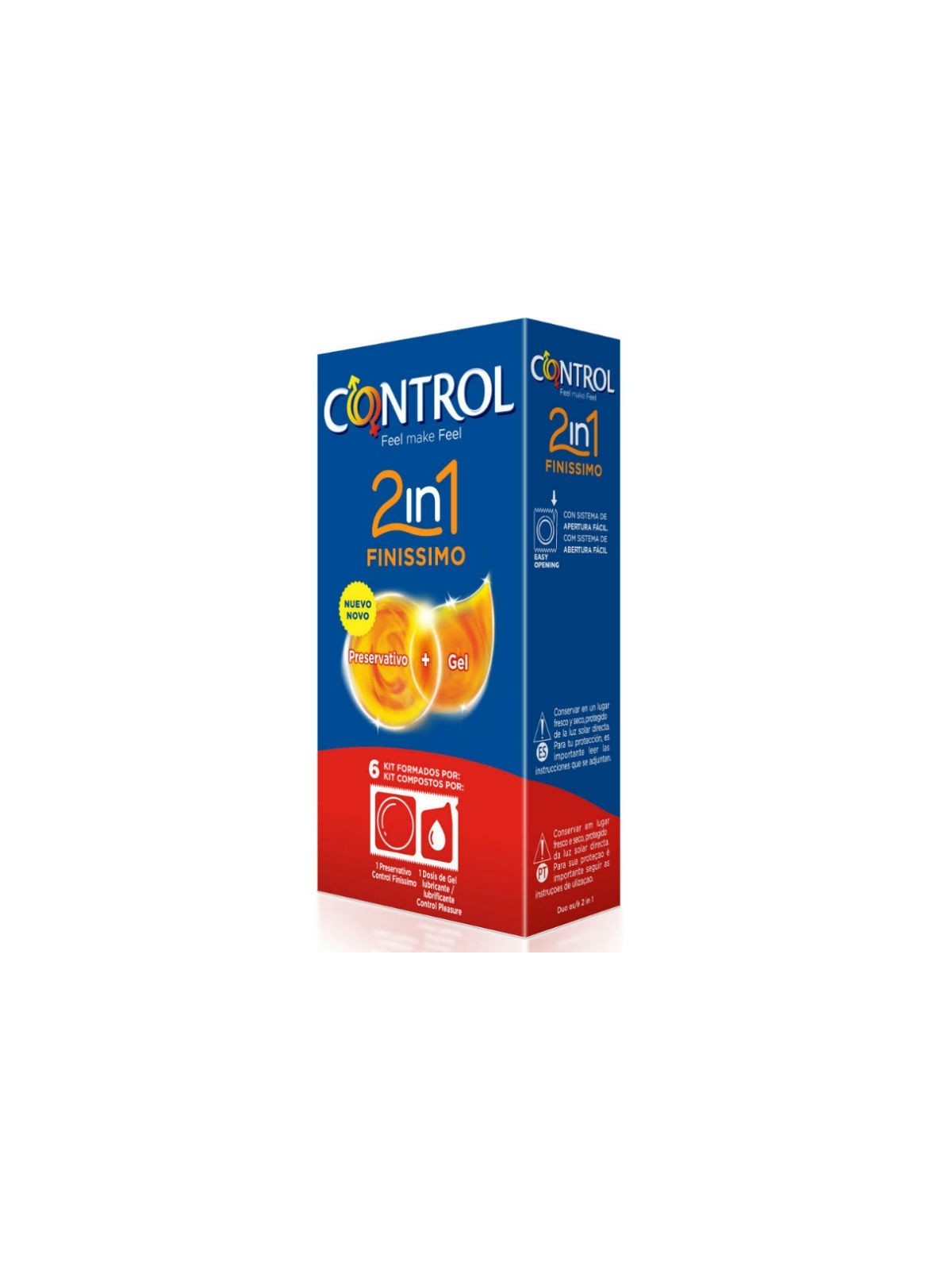 Control Duo Finisimo & Lubricante 6 uds - Comprar Condones extra finos Control - Preservativos extra finos (1)