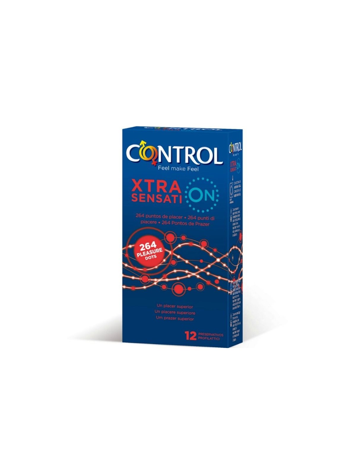 Control Xtra Dots 12 uds - Comprar Condones textura Control - Preservativos texturizados (1)
