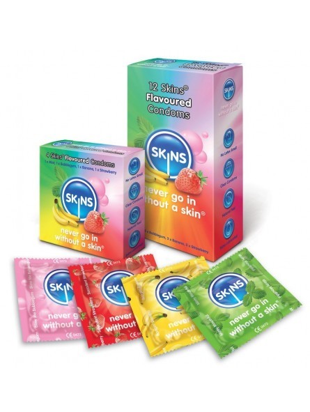 Skins Preservativo Sabores Varios 12 uds - Comprar Condones de sabor Skins - Preservativos de sabores (2)