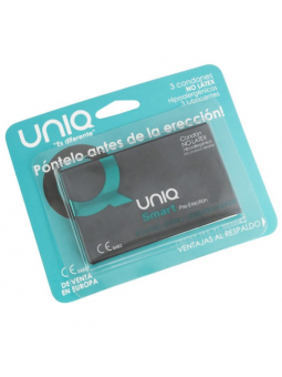 Uniq Smart Pre-Erección Preservativo Sin Látex 3 uds - Comprar Condones sin látex Unique - Preservativos sin látex (1)
