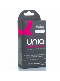 Unique Condom Femenino Con Liguero Sin Látex 3 uds - Comprar Condones especiales Unique - Preservativos especiales (1)