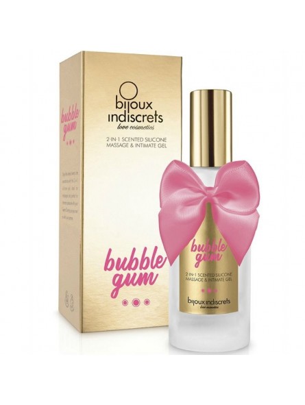 Bijoux Bubble Gum Gel 2 En 1 Silicona Chicle De Fresa 100 ml - Comprar Crema masaje sexual Bijoux Indiscrets - Lubricantes base 
