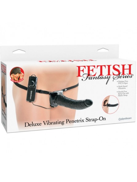 Fetish Fantasy Series Deluxe Arnés Vibrador Penetris Negro - Comprar Arnés doble sexual Fetish Fantasy - Arneses sexuales (4)
