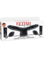 Fetish Fantasy Series Doble Pene Vibrador Inflable Negro - Comprar Arnés doble sexual Fetish Fantasy - Arneses sexuales (3)