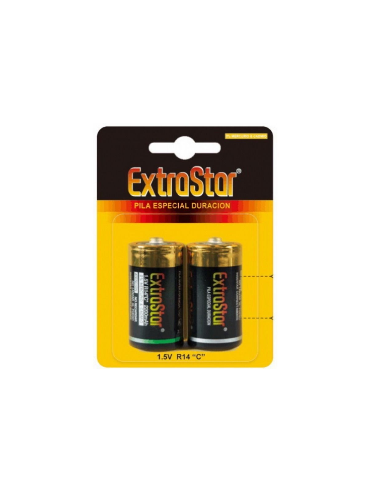 Extrastar Pilas Larga Duración 1.5 V R14 C - Comprar Pilas y baterías Extrastar - Pilas & baterías (1)