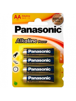 Panasonic Bronze Pila Alcalina AA LR6 - Comprar Pilas y baterías Panasonic - Pilas & baterías (1)