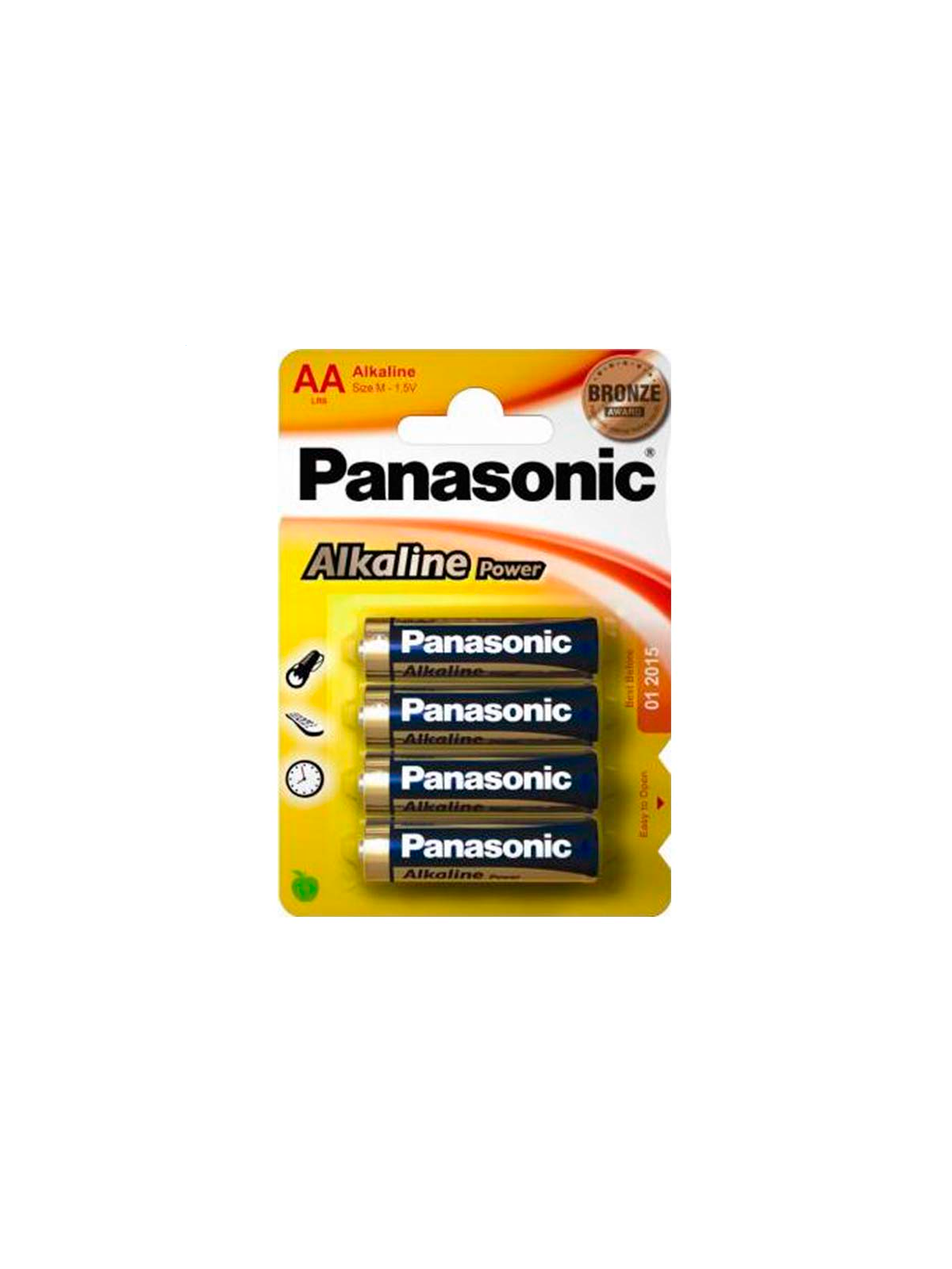 Panasonic Bronze Pila Alcalina AA LR6 - Comprar Pilas y baterías Panasonic - Pilas & baterías (1)