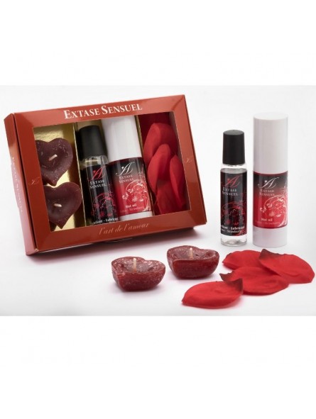 Extase Sensuel Cofre Tentación Roja - Comprar Kit masaje erótico Extase Sensuel - Kits de masaje erótico (1)