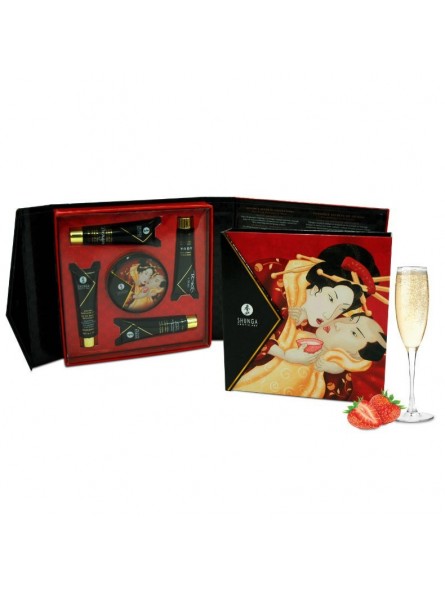 Kit Secret Geisha Fresa Champagne - Comprar Kit masaje erótico Shunga - Kits de masaje erótico (2)
