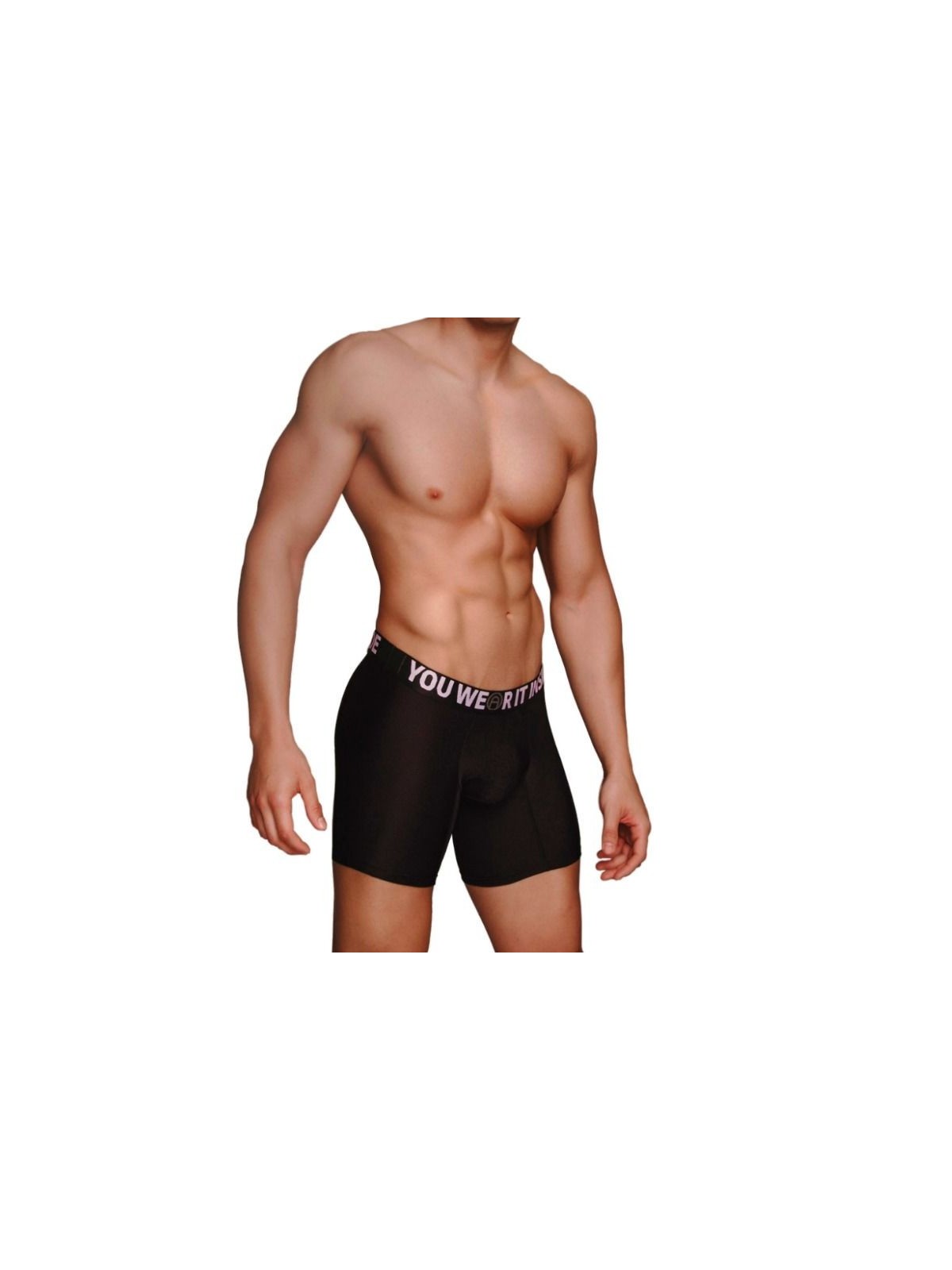 Macho Ms077 Bóxer Deportivo Largo Negro - Comprar Bóxer sexy Macho Underwear - Bóxers sexys (1)