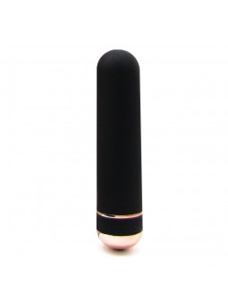 Saninex Orgasmic Elegance Negro & Dorado 13 cm - Comprar Bala vibradora Saninex - Balas vibradoras (1)