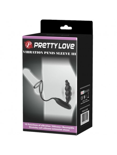 Pretty Love Bottom Anillos Pene Con Plug Vibrador - Comprar Anillo silicona pene Pretty Love - Estimuladores prostáticos (5)