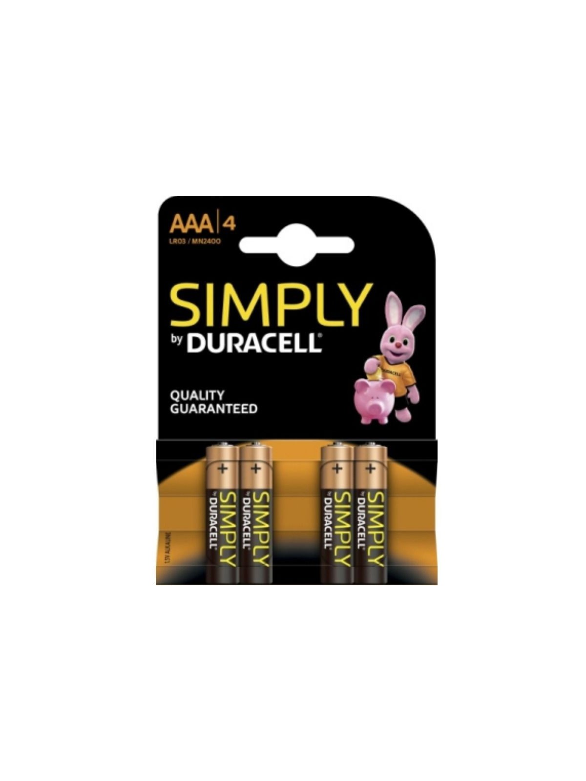 Duracell Simply Pila Alcalina AAA LR03/MN2400 4 Uds - Comprar Pilas y baterías Duracell - Pilas & baterías (1)