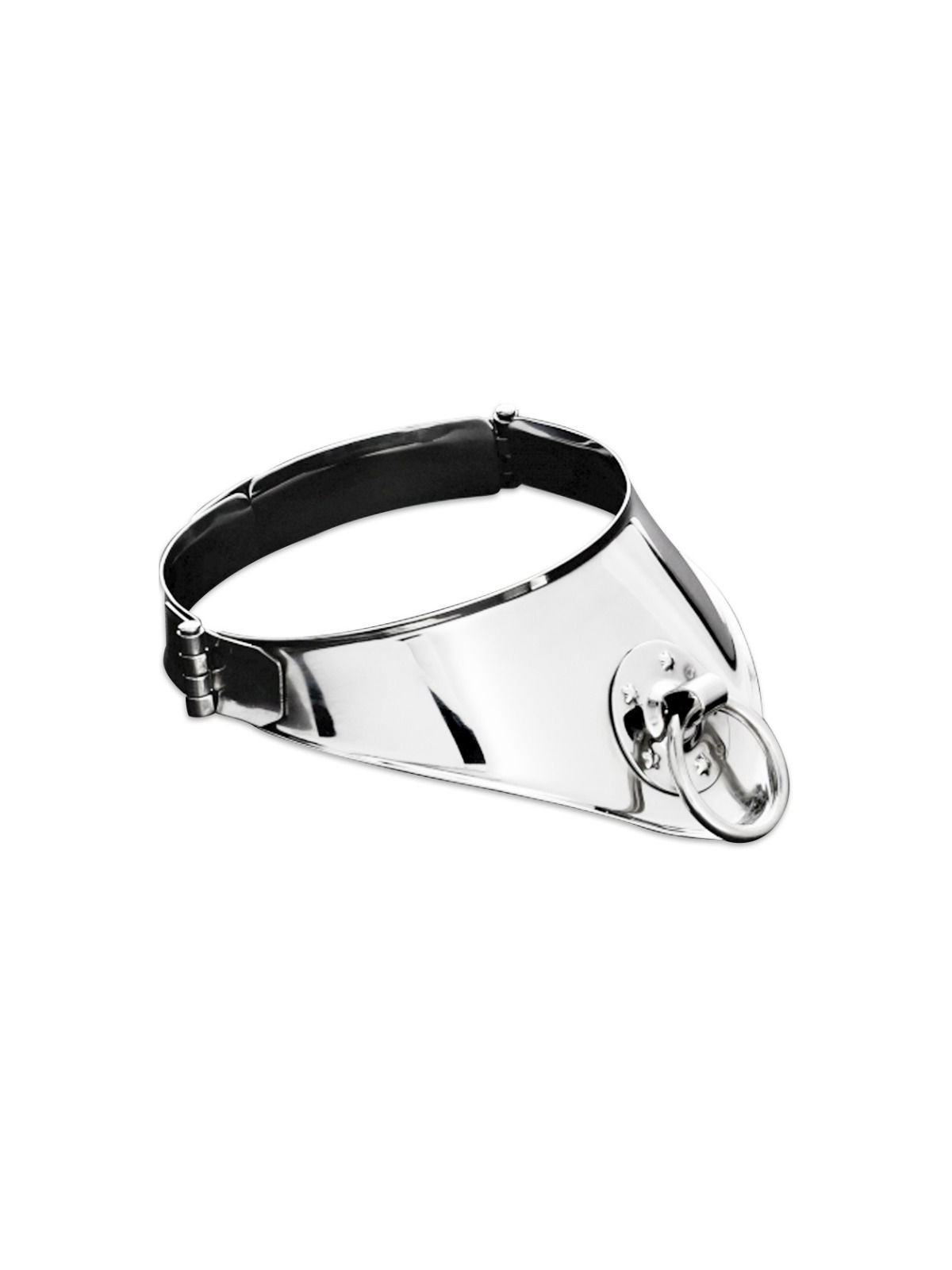 Metal Hard Collar Restricción Con Anilla & Candado 12.5 cm - Comprar Collar BDSM Metal Hard - Collares BDSM (1)