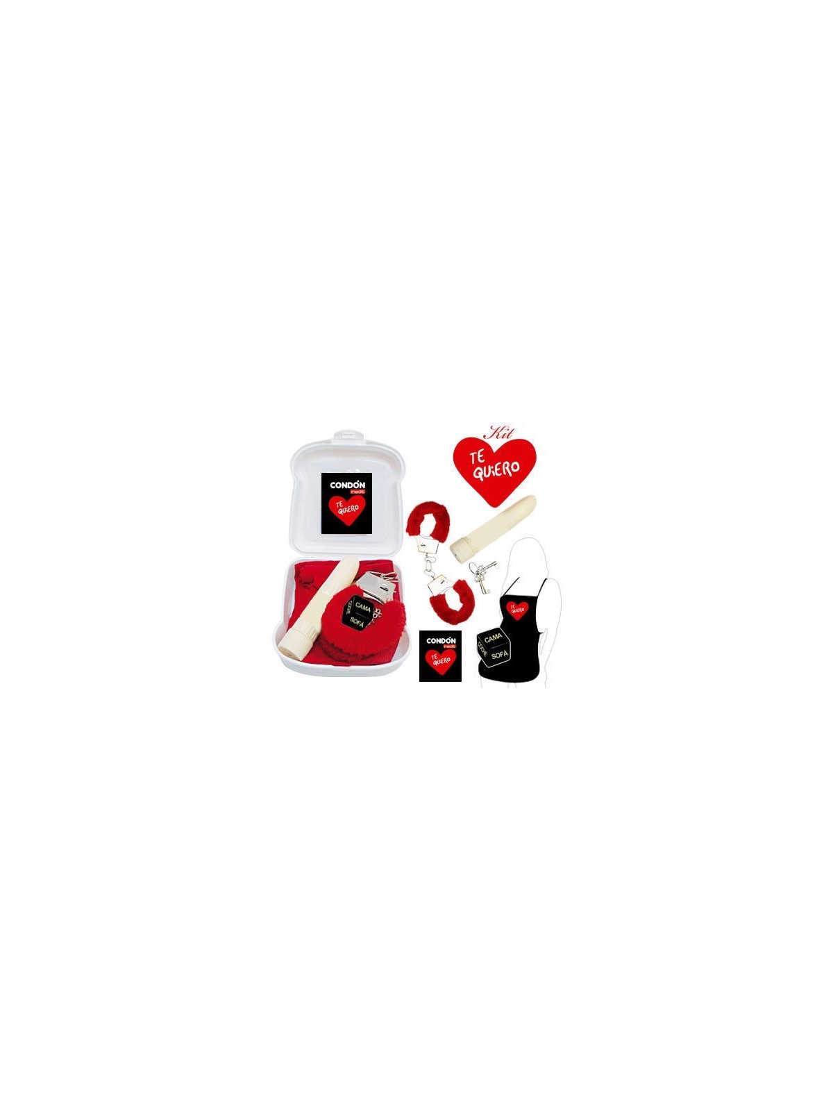 Kit Erótico Rojo Te Quiero I Love You - Comprar Kit erótico pareja Inedit - Packs eróticos (1)
