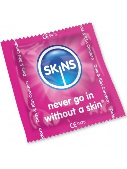 Skins Preservativos Puntos & Estrías Bolsa 500 uds - Comprar Condones textura Skins - Preservativos texturizados (1)