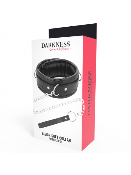 Darkness Collar Con Cadena Soft Leather - Comprar Collar BDSM Darkness - Collares BDSM (4)