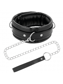 Darkness Collar Con Cadena Soft Leather - Comprar Collar BDSM Darkness - Collares BDSM (1)