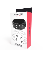 Darkness Collar Con Pinzas Para Pezones Negro - Comprar Collar BDSM Darkness - Collares BDSM (3)