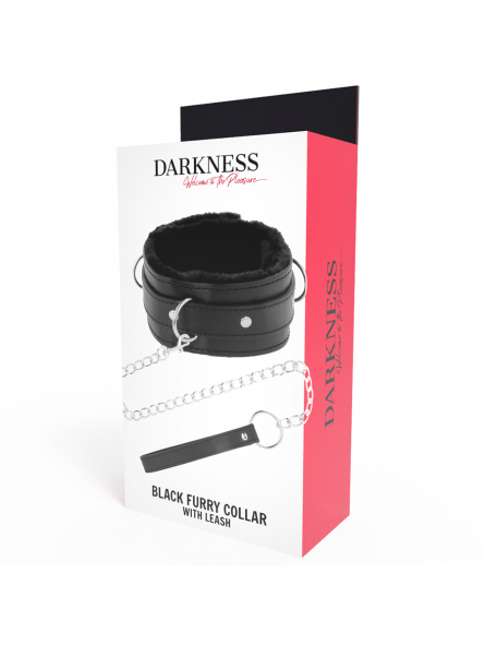 Darkness Collar Confortable De Postura Con Cadena Leather - Comprar Collar BDSM Darkness - Collares BDSM (4)
