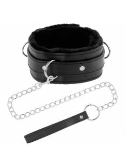 Darkness Collar Confortable De Postura Con Cadena Leather - Comprar Collar BDSM Darkness - Collares BDSM (1)
