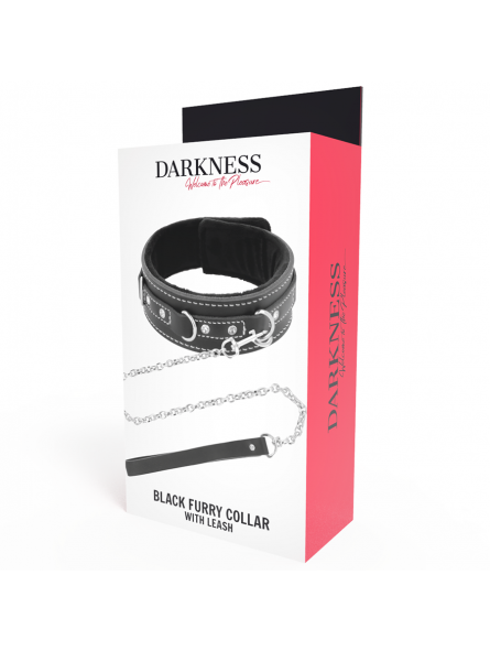 Darkness Collar Leather Con Correa Alta Calidad - Comprar Collar BDSM Darkness - Collares BDSM (4)