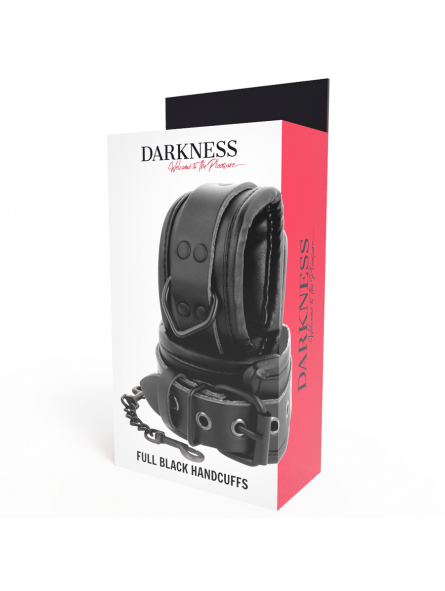 Darkness Esposas Ajustables Manos Leather Negro - Comprar Esposas sexuales Darkness - Esposas eróticas (3)