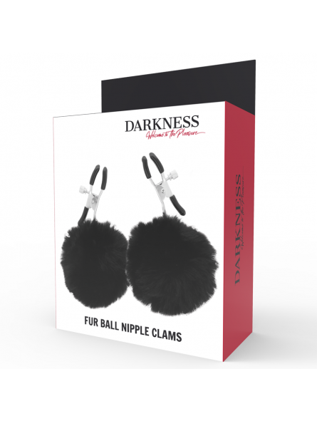Darkness Pinzas Para Pezones Con Pompones - Comprar Pinzas pezones BDSM Darkness - Pinzas para pezones (3)
