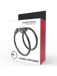 Darkness Anilla Flexible Doble Para El Pene - Comprar Anillo silicona pene Darkness - Anillos de silicona pene (3)