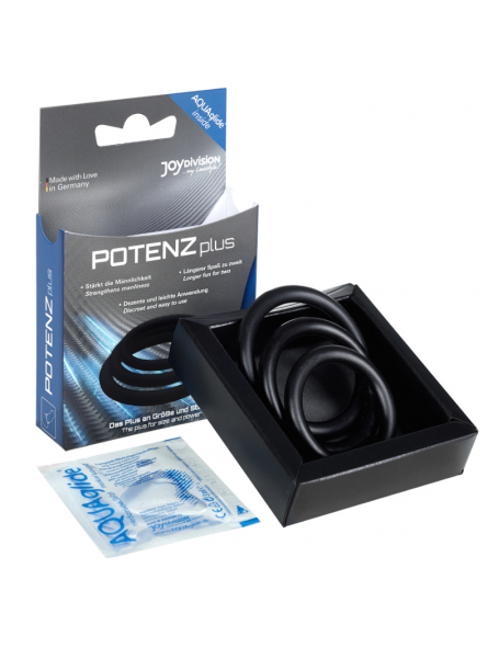 Potenzplus Kit De 3 Anillos Para El Pene (S, M, L) Negro - Comprar Anillo silicona pene Potenzduo - Anillos de silicona pene (2)