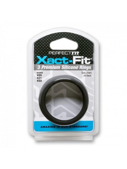Perfecfit Xact Fit Kit 3 Anillos De Silicona 5/5,3/5,5 cm - Comprar Anillo silicona pene Perfectfitbrand - Anillos de silicona p