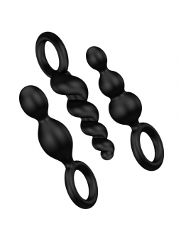 Satisfyer Anal Plugs Set 3Pcs Black - Comprar Plug anal Satisfyer - Plugs anales (1)