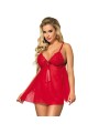 Subblime Babydoll With Bow And Floral Laces Rojo - Comprar Babydoll sexy Subblime - Babydolls eróticos (1)