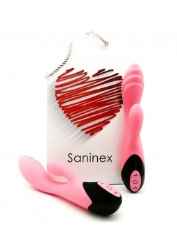 Saninex Swan Vibrador Rosa - Comprar Conejito vibrador Saninex - Conejito rampante (1)