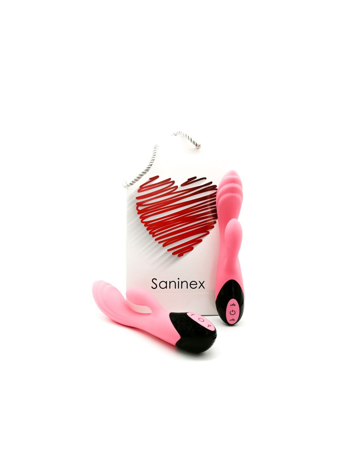 Saninex Swan Vibrador Rosa - Comprar Conejito vibrador Saninex - Conejito rampante (1)