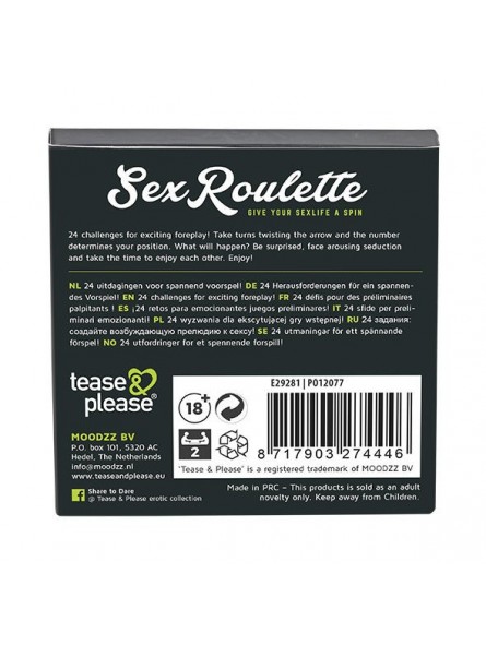 Sex Roulette Foreplay - Comprar Juego mesa erótico Tease&Please - Juegos de mesa eróticos (4)