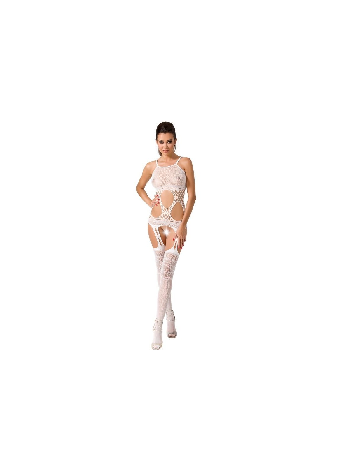 Passion Woman BS047 Bodystocking Talla Única - Comprar Bodystocking sexy Passion - Redes catsuits (1)