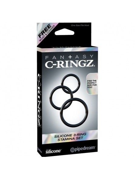 Fantasy C-Ringz 3 Anillas Silicona Stamina Set - Comprar Anillo silicona pene Fantasy C-Ringz - Anillos de silicona pene (6)