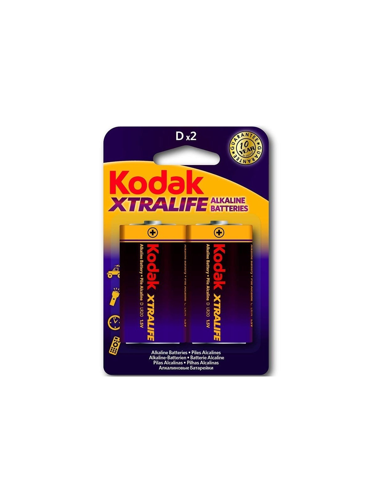 Kodak Xtralife Pilas Alcalinas D LR20 1.5V - Comprar Pilas y baterías Kodak - Pilas & baterías (1)