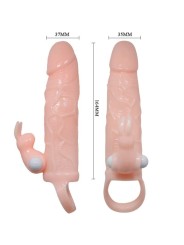 Brave Man Funda Pene Con Rabbit Vibrador 16.5 cm - Comprar Funda pene Baile - Fundas de pene (4)