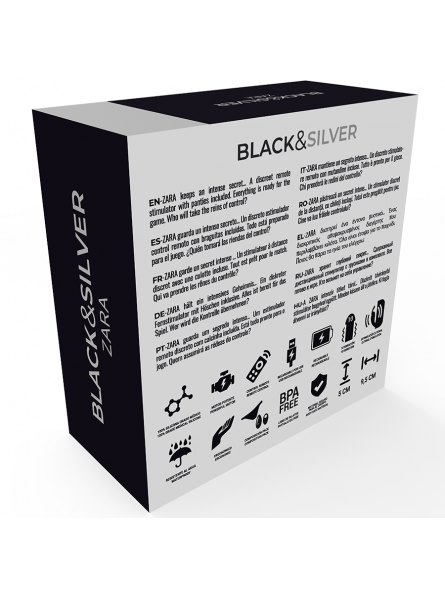 Black & Silver Zara Estimulador Control Remoto Con Panty - Comprar Tanga vibrador Black&Silver - Tangas vibradores (6)