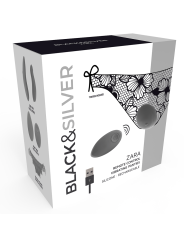 Black & Silver Zara Estimulador Control Remoto Con Panty - Comprar Tanga vibrador Black&Silver - Tangas vibradores (5)