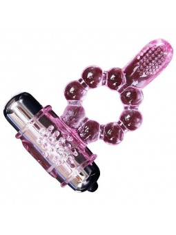 Anillo Silicona 10 Ritmos Lengua Con Vibración Rosa - Comprar Anillo vibrador pene Baile - Anillos vibradores pene (1)