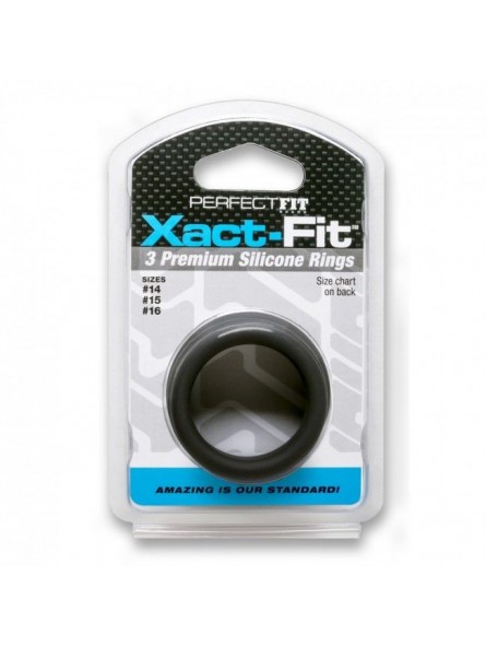 Perfect Fit Xact Fit Kit 3 Anillos De Silicona 3.5 cm, 3.8 cm & 4 cm - Comprar Anillo silicona pene Perfectfitbrand - Anillos de