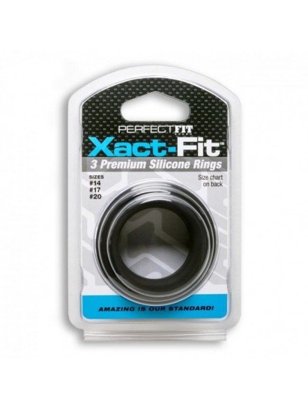 Perfectfit Xact Fit Kit 3 Anillos De Silicona 3.5 cm, 4 cm & 5 cm - Comprar Anillo silicona pene Perfectfitbrand - Anillos de si