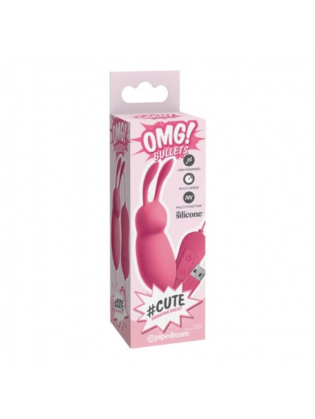 Omg Cute Rabbit Vibrador Potente Rosa USB - Comprar Estimulador clítoris Omg - Estimuladores de clítoris (3)