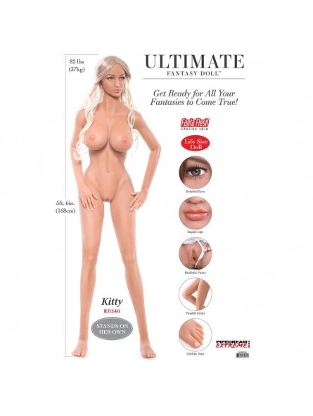 Pipedream Extreme Ultimate Fantasy Dolls Kitty 168 cm - Comprar Muñeca sexual Extreme Toyz - Muñecas sexuales (3)