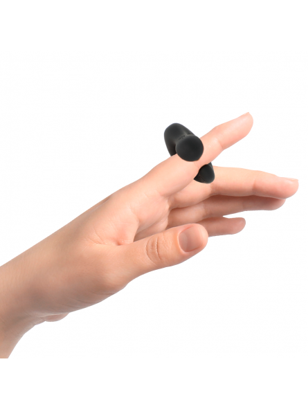Black&Silver Dedal Estimulador De Silicona Recargable Duckymania - Comprar Dedo vibrador Black&Silver - Vibradores de dedo (4)