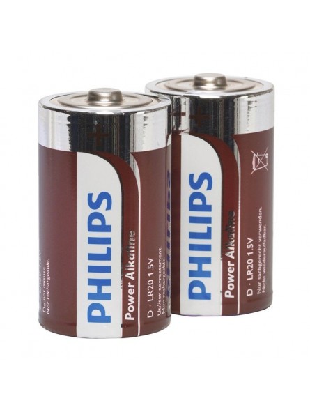 Philips Power Alkaline Pila D LR20 Blíster*2 - Comprar Pilas y baterías Phillips - Pilas & baterías (2)