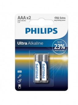 Philips Ultra Alkaline Pila AAA LR03 Blíster*2 - Comprar Pilas y baterías Phillips - Pilas & baterías (1)